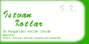 istvan kotlar business card